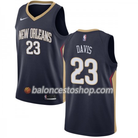 Camiseta Hombre NBA New Orleans Pelicans Anthony Davis 23 Nike 2017-18 Navy Swingman